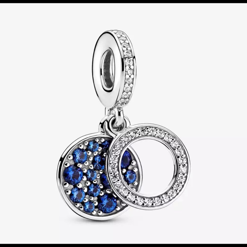 925 Sterling Silver Double Dangle Charm